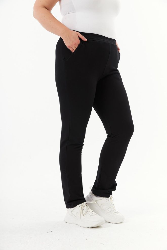RMG Black Sweatpants Jogger Casual Plus Size Wholesale Clothing 1