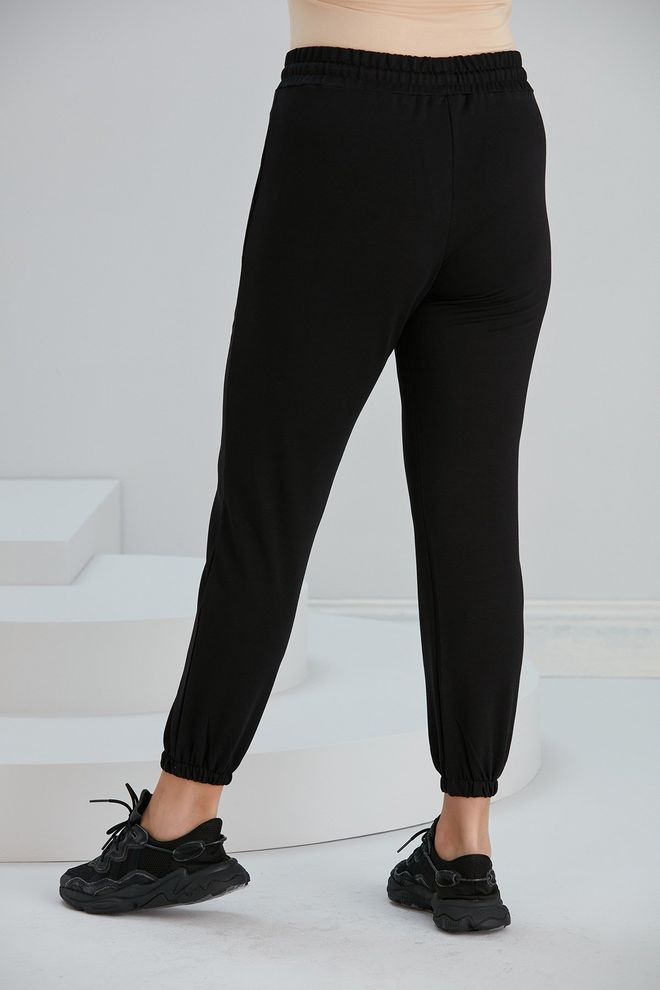 RMG Pantalón De Chándal Negro Jogger Con Cordón Ropa al por mayor Primavera