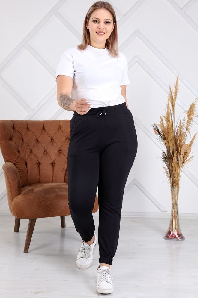 RMG Negro Talla Grande Casual Deporte Pantalón De Chándal Ropa al por mayor Casual