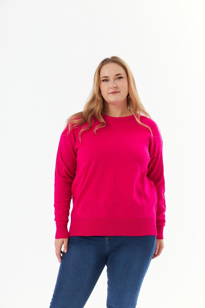 RMG Blusa Fucsia Talla Grande Casual Modesto Ropa al por mayor Modesto