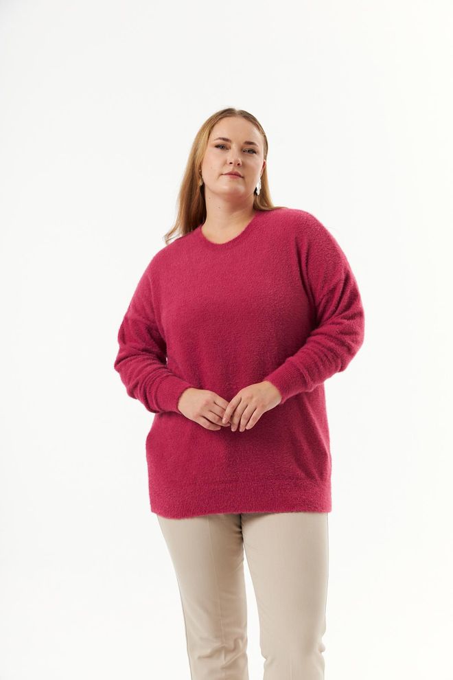 RMG Bluza Fuksija Velika Veličina Oversized Fit Veleprodaja odjeće Veći brojevi