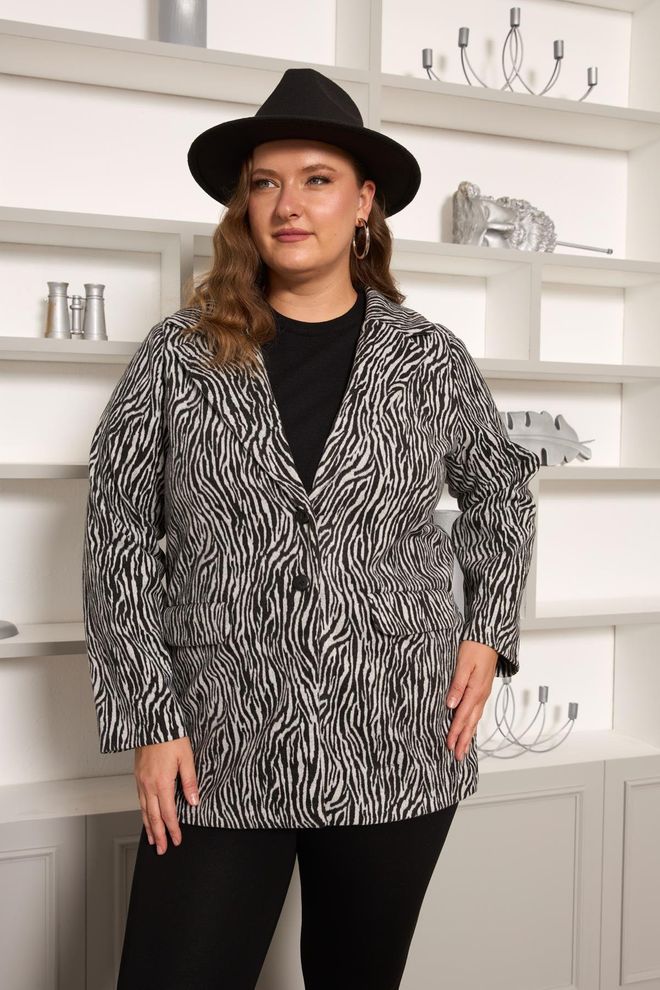 RMG Μαύρο Single Breasted Blazer Μπουφάν Χονδρικό εμπόριο ενδυμάτων Μεγάλα μεγέθη
