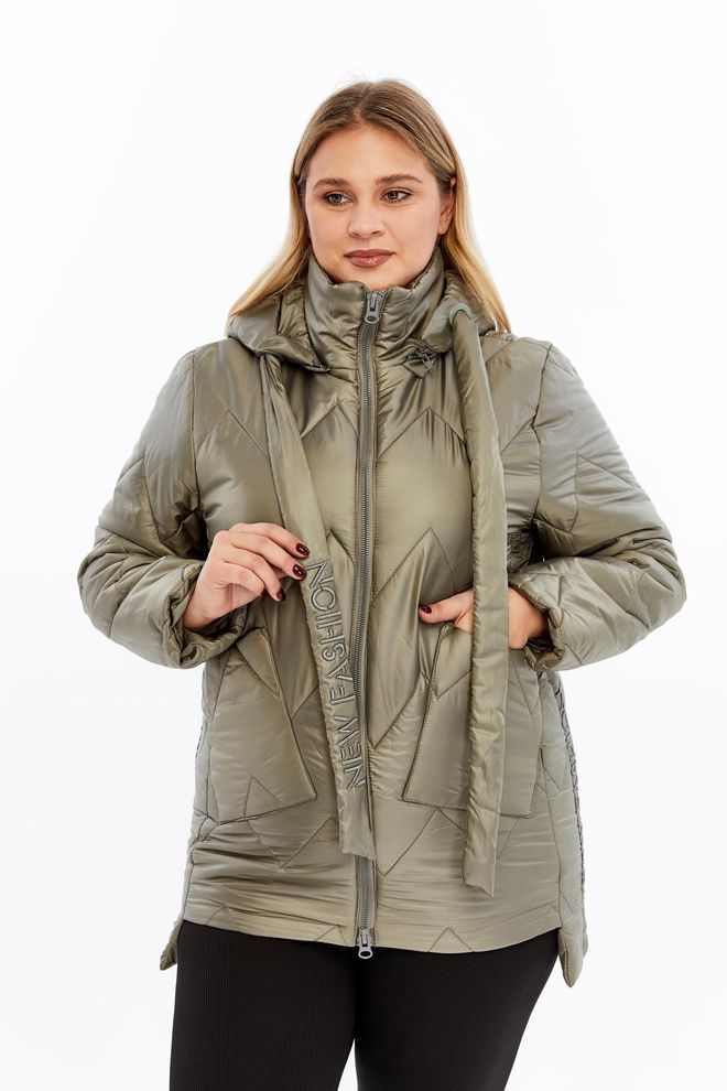 RMG Kaki Puffer Kaput S Kapuljačom Veći Brojevi Veleprodaja odjeće Veći brojevi