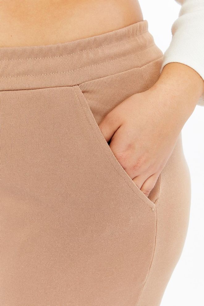 RMG Beige Sweatpants Jogger Wide Leg Pull On Wholesale Clothing Lounge