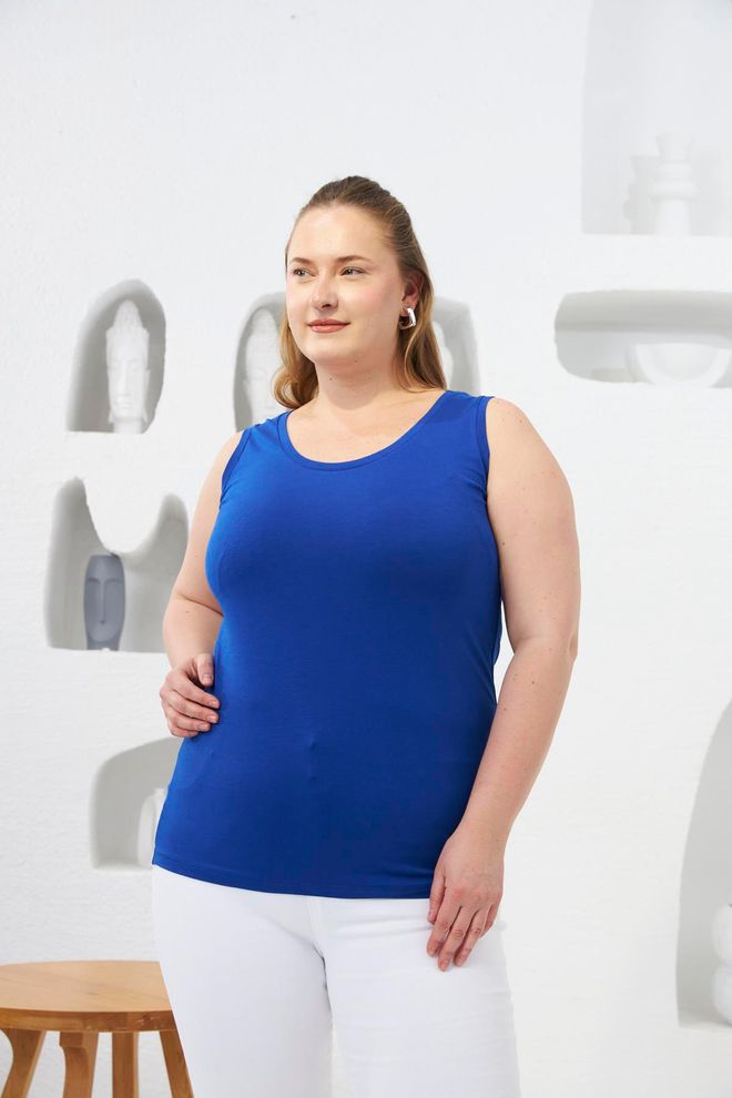 RMG Blue Casual Plus Size Slim Fit Tshirt Wholesale Clothing Lounge