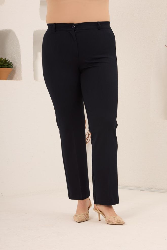 RMG Black Mom Pants Formal Elegant Plus Size Wholesale Clothing Work