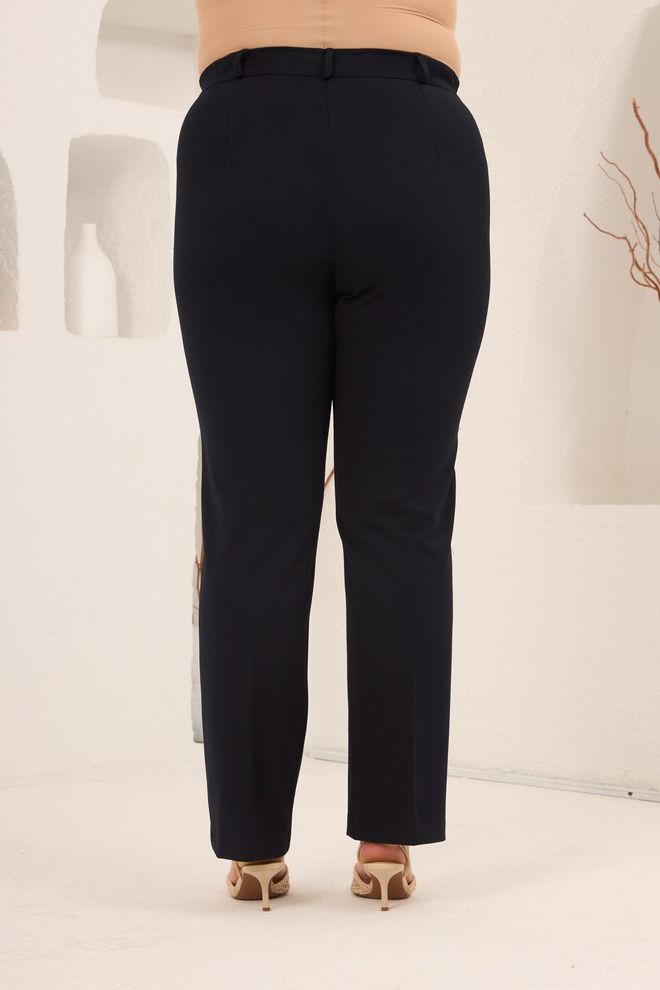 RMG Black Mom Pants Formal Elegant Plus Size Wholesale Clothing Spring