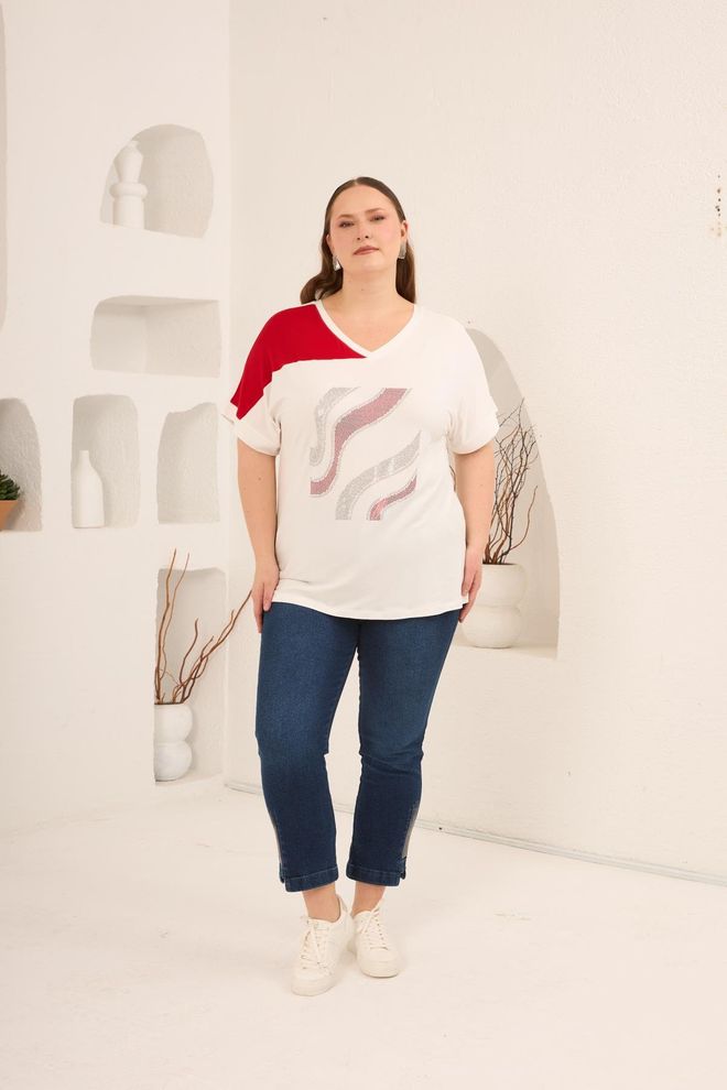 RMG Blanco Camiseta Talla Grande Casual Deporte Ropa al por mayor 5