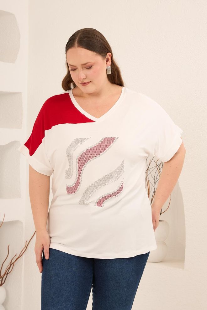 RMG Blanco Camiseta Talla Grande Casual Deporte Ropa al por mayor Primavera