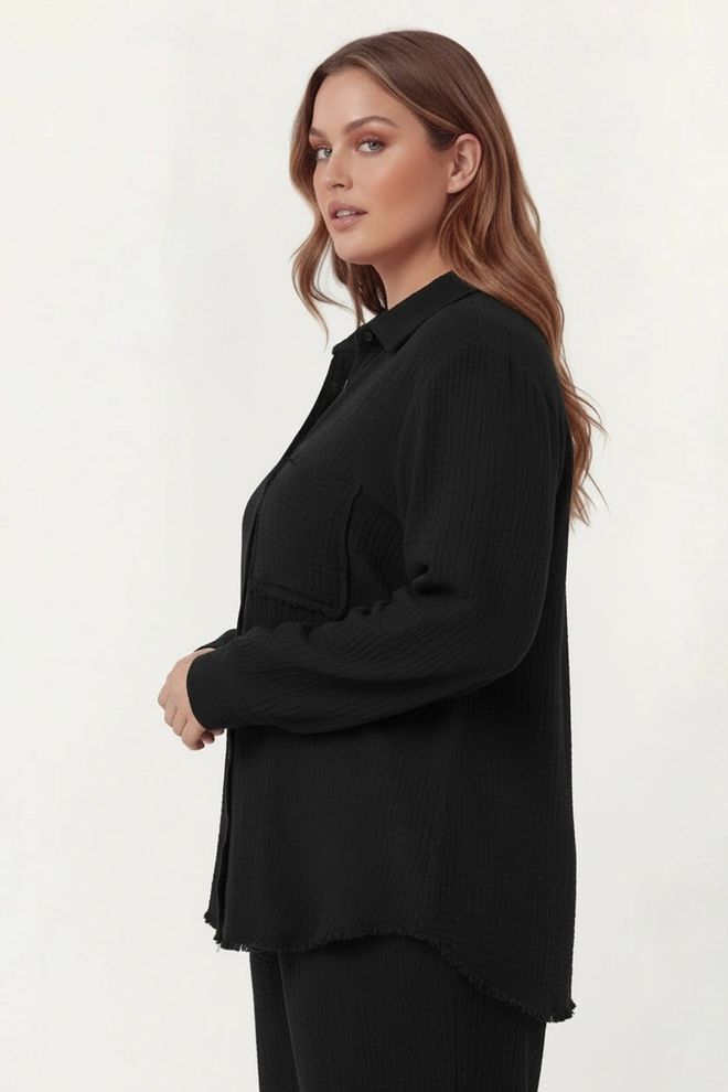 RMG Crna Ležerna Elegantna Majica Veći Brojevi Veleprodaja odjeće 1