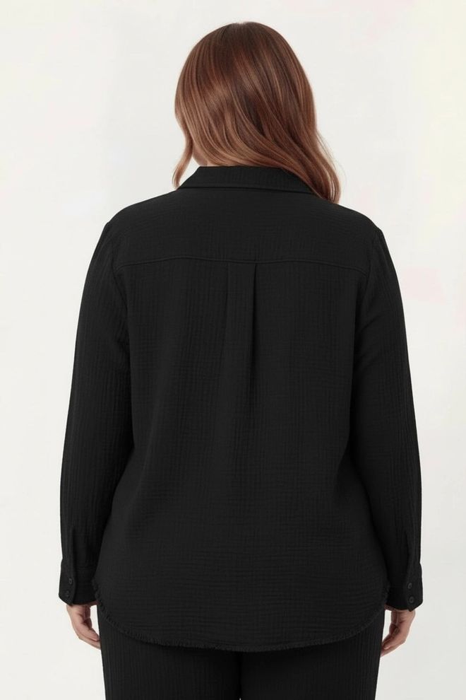 RMG Crna Ležerna Elegantna Majica Veći Brojevi Veleprodaja odjeće 5