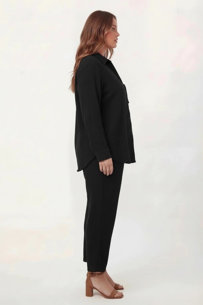 RMG Crna Ležerna Elegantna Majica Veći Brojevi Veleprodaja odjeće Lounge