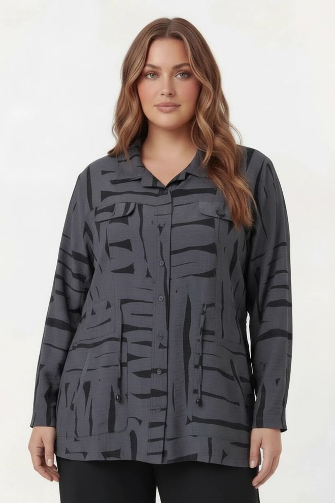 RMG Греи Плус Сизе Неформалан Јакна Велепродаја одеће Плус Сизе