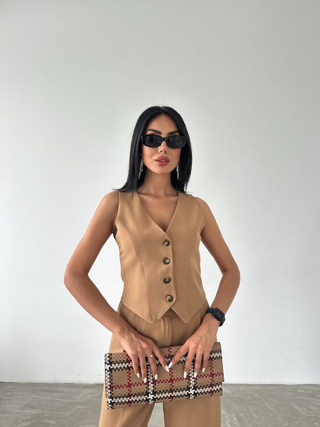 Radica Fashion Gilet Doublé Atlas Vison Vêtements en gros Élégant