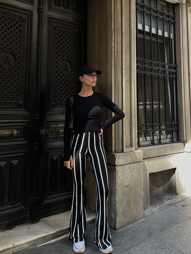 Radica Fashion Pantalones De Campana A Rayas Ropa al por mayor Casual