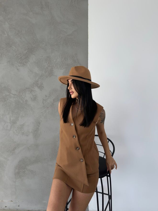 Radica Fashion Komplet Prevelike Suknje Od Nerca S Dvostrukim Kopčanjem Veleprodaja odjeće Elegantan