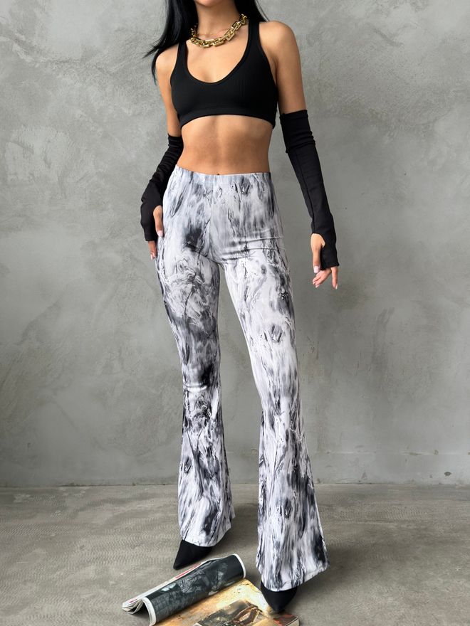 Radica Fashion Pantalones Acampanados Con Estampado De Mármol Ropa al por mayor Casual