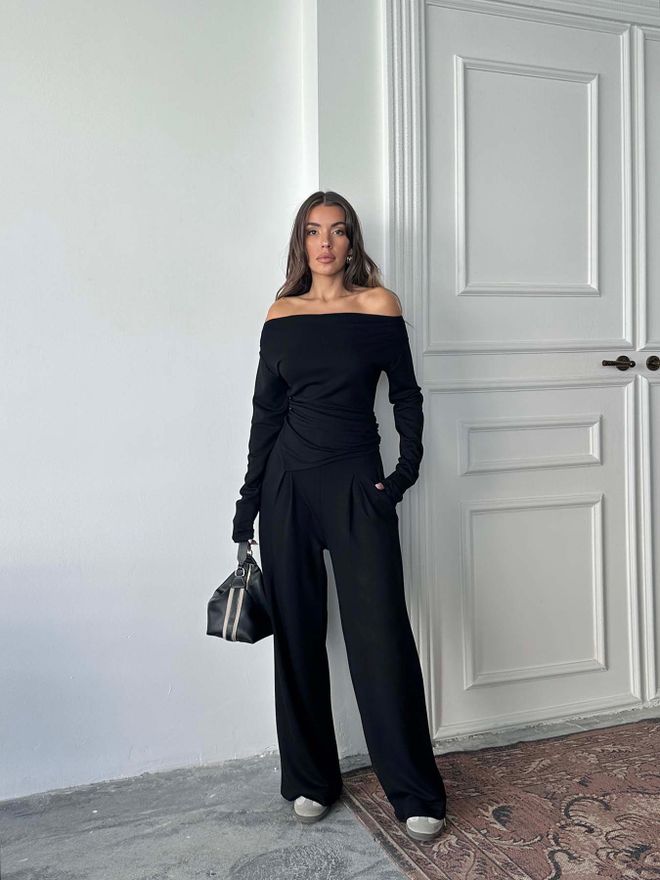 Radica Fashion جلس أنيق جذاب كاجوال أسود ملابس بالجملة غير رسمي