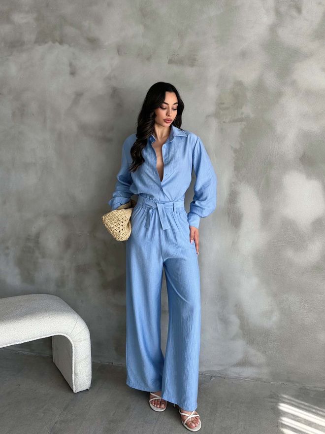 Radica Fashion Blauw Elegant Formeel Set Groothandel Kleding Bescheiden