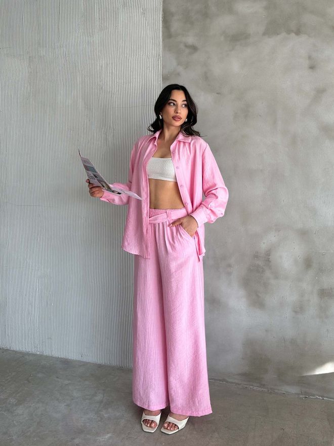 Radica Fashion Pembe Zarif Gündelik Set Toptan Giyim Tesettür