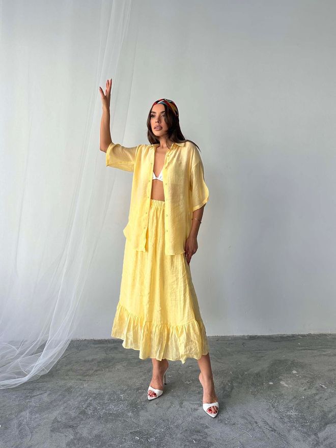 Radica Fashion Geel Elegant Boho Set Groothandel Kleding Bescheiden