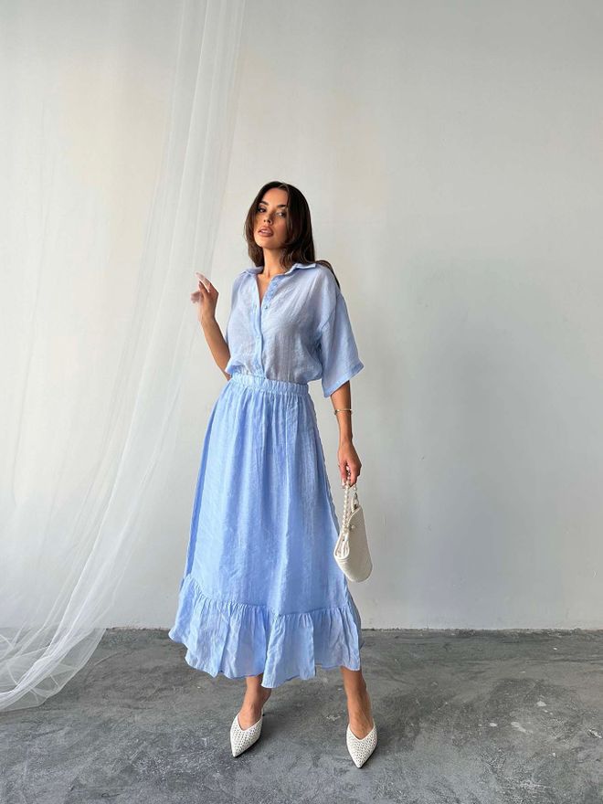 Radica Fashion Blauwe Casual Elegante Vintage Retro Set Groothandel Kleding Casual