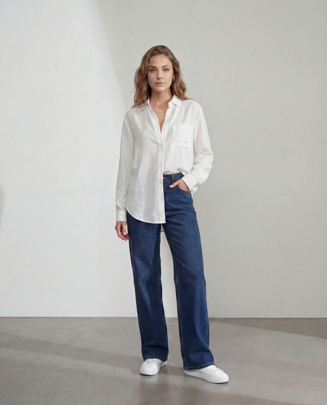 Radica Fashion Balti Kišeniniai Negabaritiniai Marškinėliai Didmeninė prekyba drabužiais 0