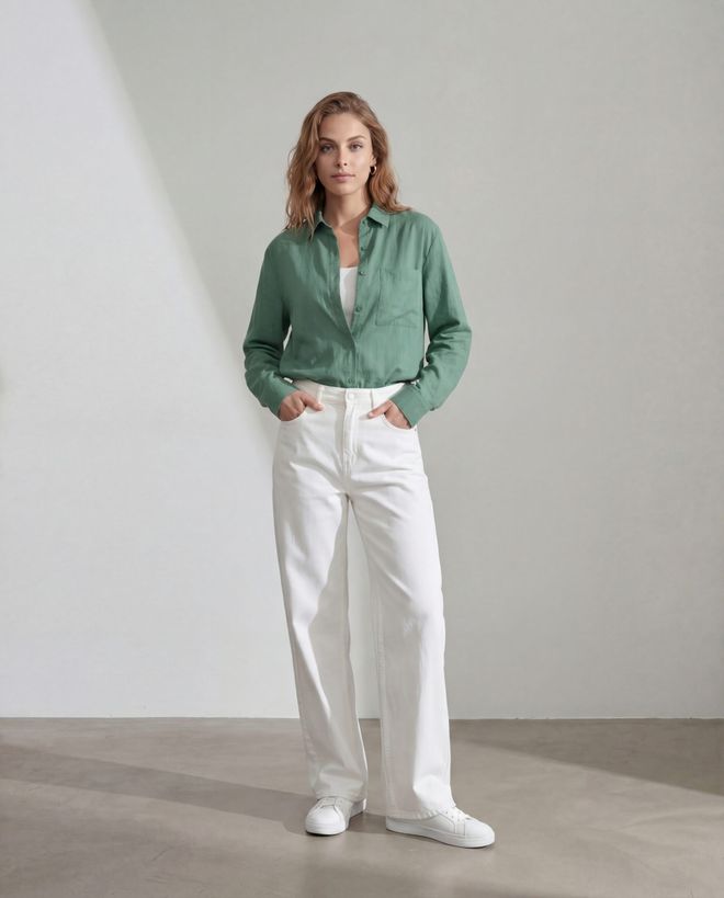 Radica Fashion Zelena Ležerna Elegantna Šminkerska Majica Veleprodaja odjeće Ležerni