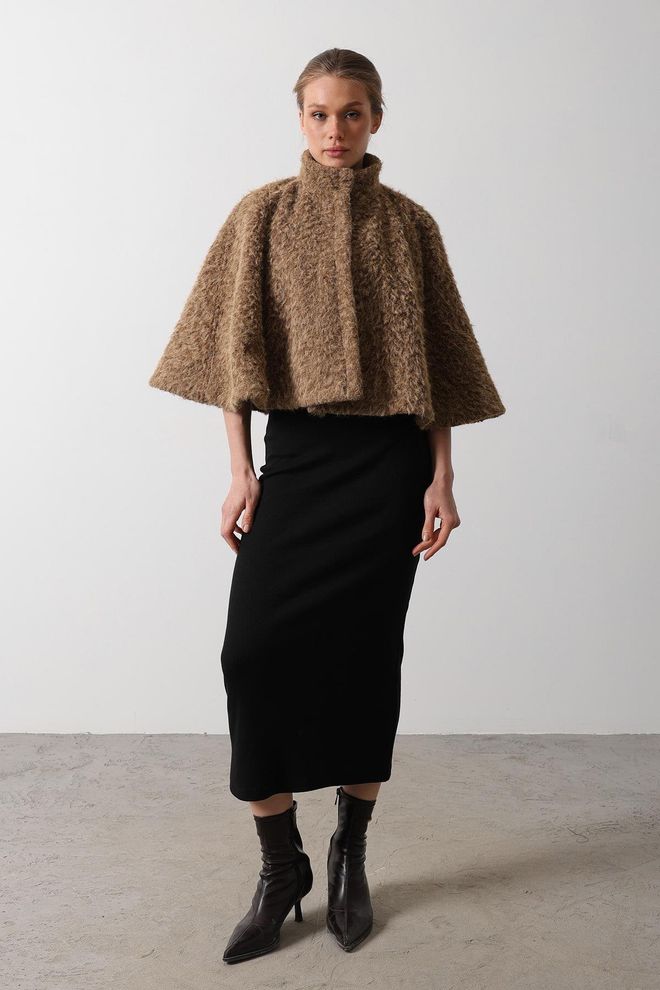 Reyon Stempel Poncho Kameel Groothandel Kleding Verjaardag