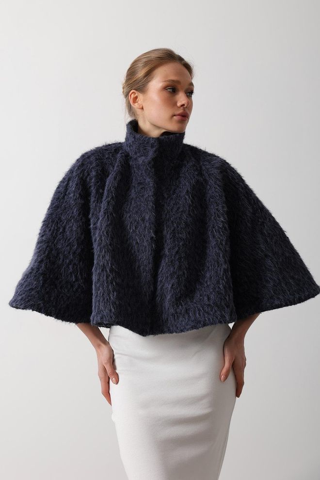 Reyon Σφραγίδα Poncho Indigo Χονδρικό εμπόριο ενδυμάτων Casual