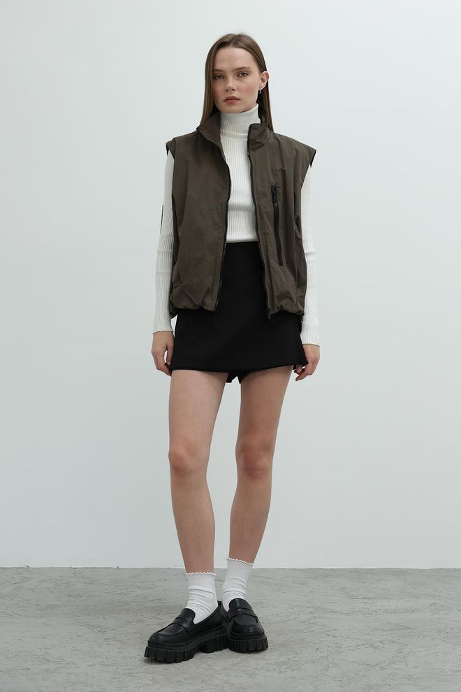 Reyon Parachutevest Kaki Groothandel Kleding Casual