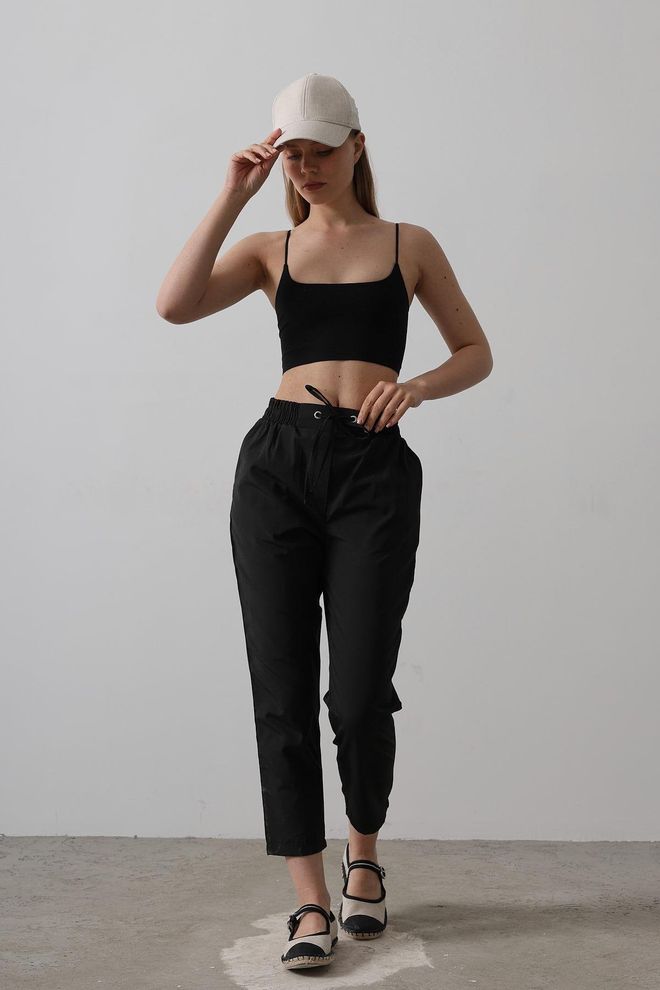 Reyon Pantaloni Neri Abbigliamento all'ingrosso Casuale