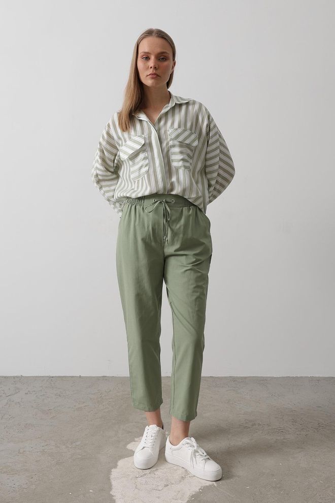 Reyon Pantalon Kaki Vêtements en gros Décontracté