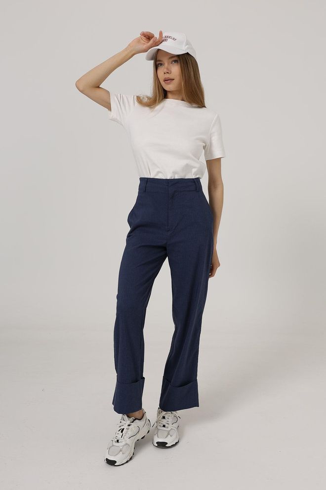 Reyon Pantaloni A Doppia Gamba Indigo Abbigliamento all'ingrosso Casuale