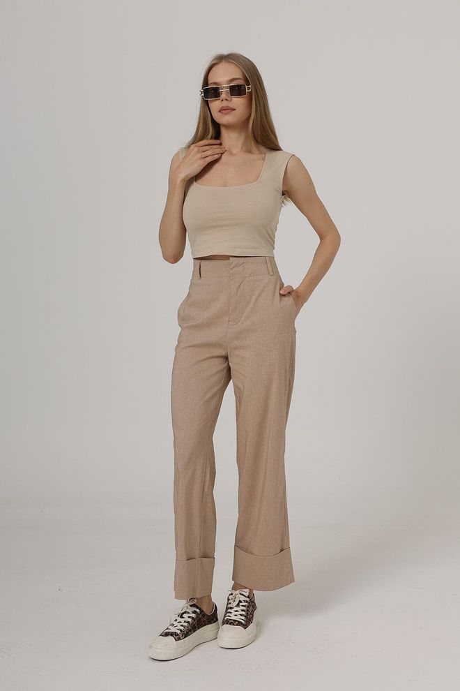 Reyon Pantaloni A Doppia Gamba Stone Abbigliamento all'ingrosso Casuale