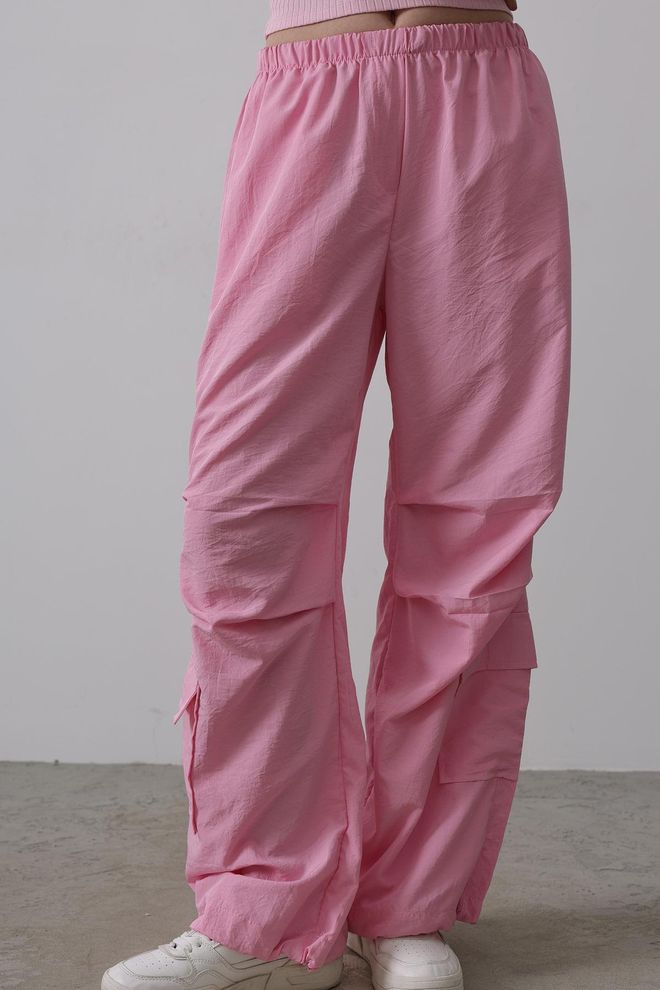 Reyon Parachute Cargo Pants Pink Wholesale Clothing Fall