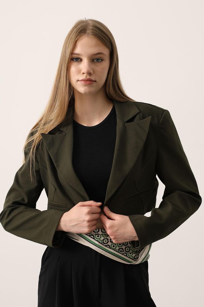 Reyon Geacă Verde Casual Elegant Formal Îmbrăcăminte cu ridicata Casual