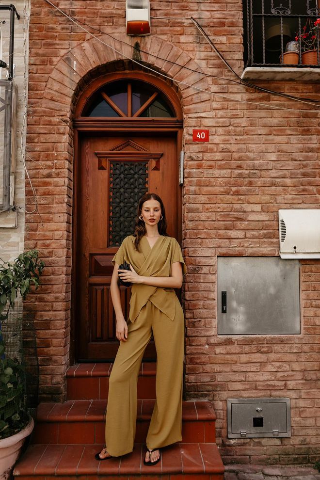Reyon Set Cachi Elegante Casuale Formale Abbigliamento all'ingrosso Casuale