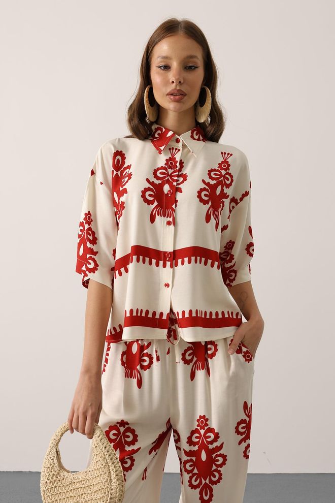 Reyon Conjunto Bege Casual Boho Com Bermuda E Saia Maxi Roupas por atacado A relaxar
