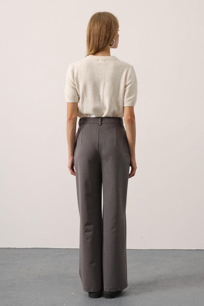 Reyon Grey Formal Elegant Pants Wholesale Clothing Elegant