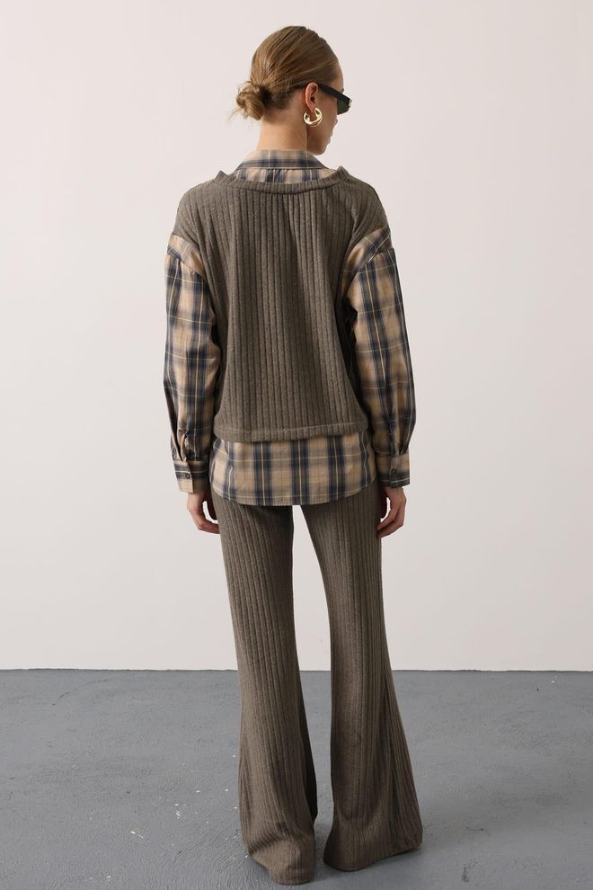 Reyon جلس بني غير رسمي ملابس الشارع ملابس بالجملة 5