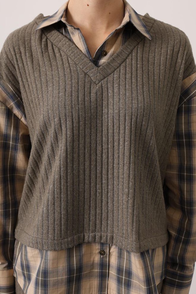 Reyon جلس بني غير رسمي ملابس الشارع ملابس بالجملة غير رسمي