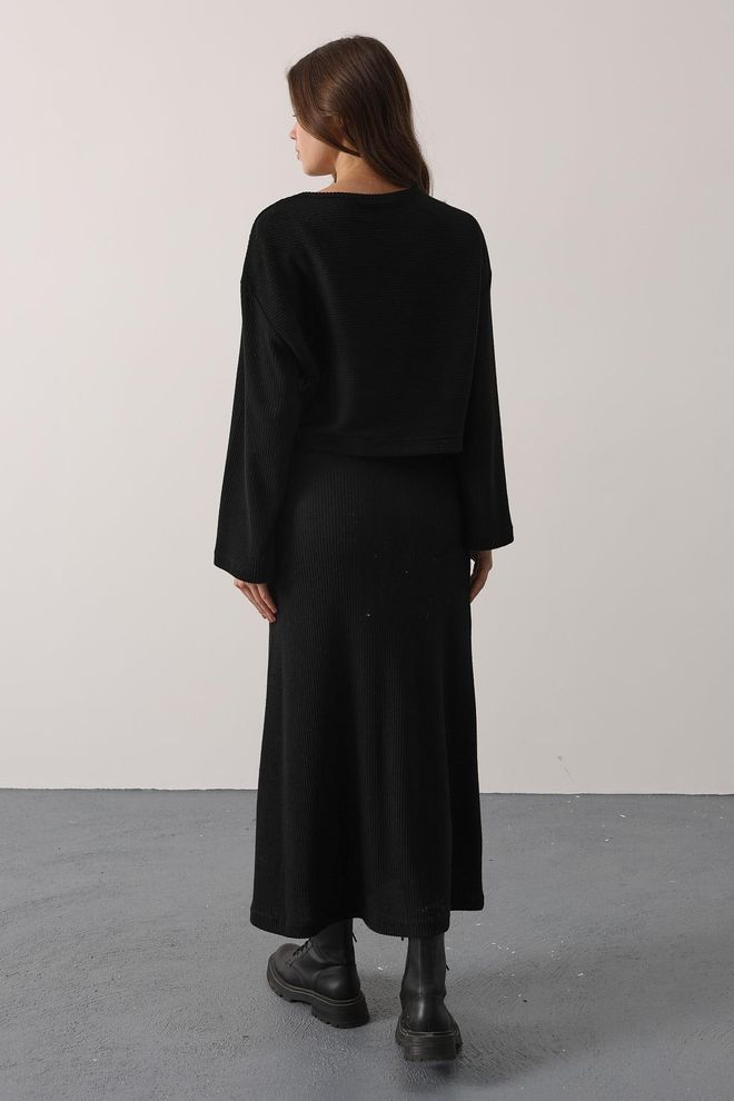 Reyon Поставил Черный Повседневный Элегантный Русалка Макси Оптовая продажа одежды 5