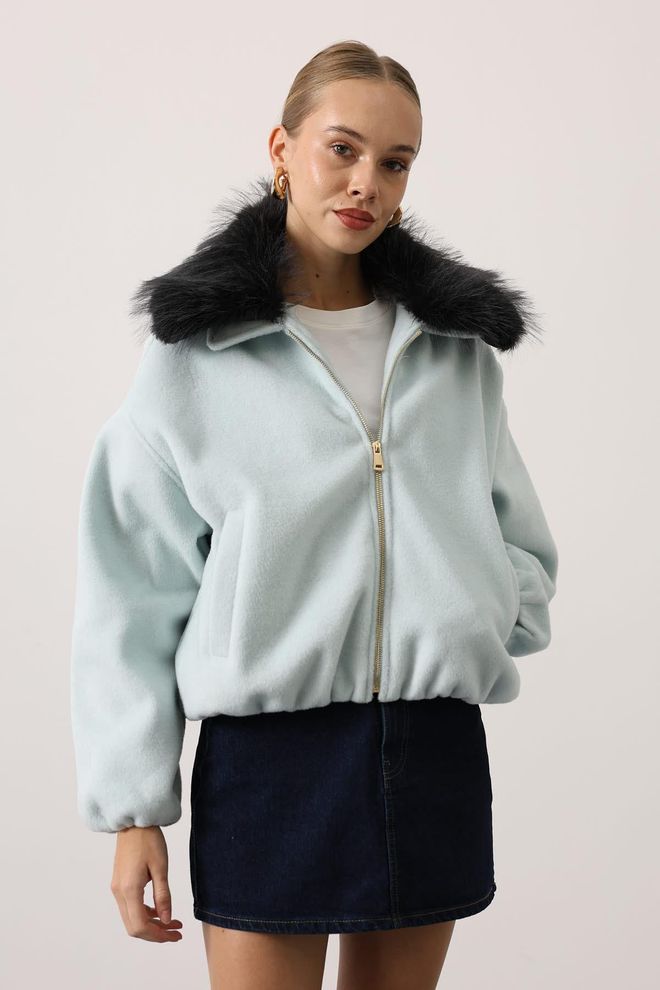 Reyon Jaqueta Bomber Preta Tamanho Grande Com Zíper Roupas por atacado Trabalho