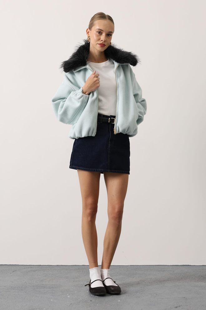 Reyon Jaqueta Bomber Preta Tamanho Grande Com Zíper Roupas por atacado 1