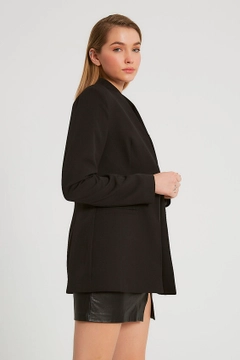 Veleprodajni model oblačil nosi 3422 - Black Jacket, turška veleprodaja Jakna od Robin