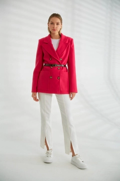 Veleprodajni model oblačil nosi 26340 - Jacket - Fuchsia, turška veleprodaja Jakna od Robin