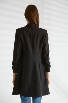 Una modelo de ropa al por mayor lleva 30129 - Jacket - Black, Chaqueta turco al por mayor de Robin