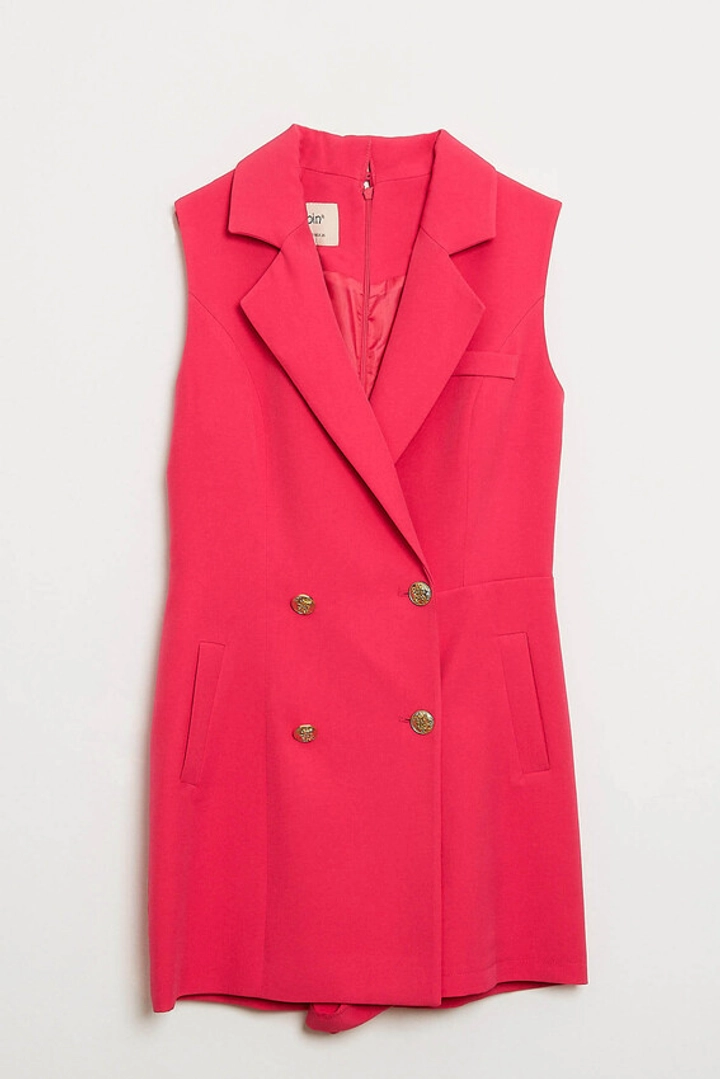 Een kledingmodel uit de groothandel draagt 44420 - Jumpsuit - Fuchsia, Turkse groothandel Jumpsuit van Robin