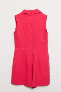 Ένα μοντέλο χονδρικής πώλησης ρούχων φοράει 44420 - Jumpsuit - Fuchsia, τούρκικο Ολόσωμη φόρμα χονδρικής πώλησης από Robin